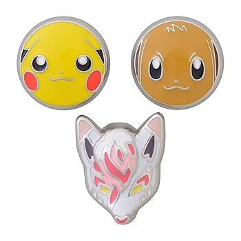 Amazon | ポケモンセンターオリジナル おめんメタルバッジ3個